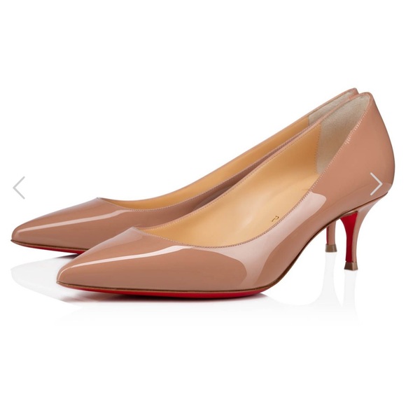 Christian Louboutin Shoes - Christian Louboutin Kate 55mm Patent Nude Pumps
